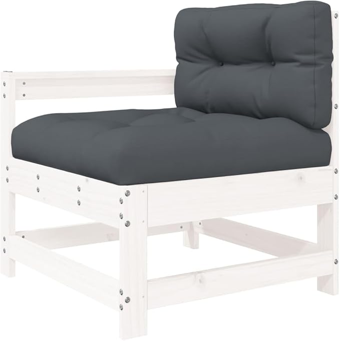 Garden Lounge Set White Garden Seating Ensemble Patio Furniture Set for Pond Backyard