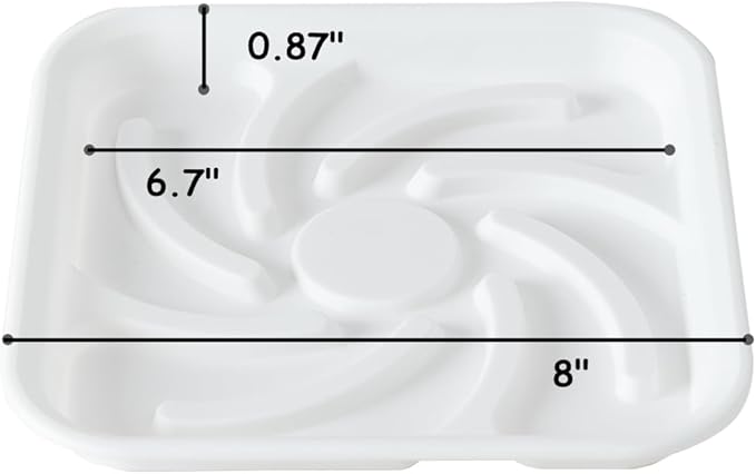 5 Pack Plastic Flower Plant Pot Saucer, Heavy Duty Plant Drip Trays Saucers for Indoors Outdoors,Quadrate Thick Sturdy Planter Bottom Plate(White,8")