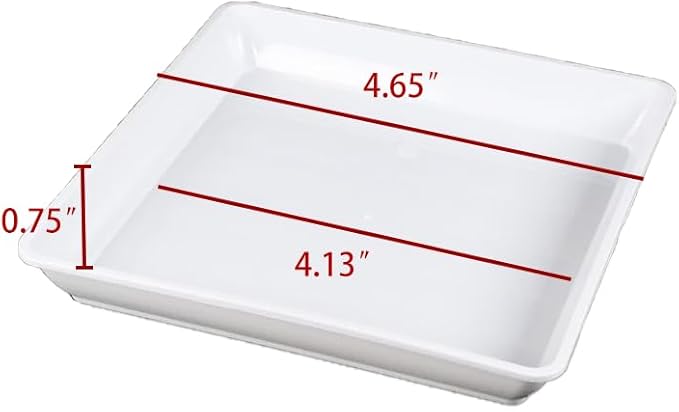 10pcs Square Plastic Plant Saucer Indoors Plant Drip Tray Outdoors Flower Pot Tray,4.65"