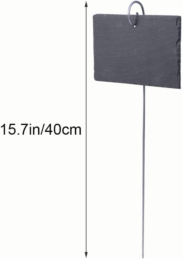 Hemoton Hanging Label with Rust-Resistant Iron Rod 3.93X2.75 Inch Garden Plant Marker Sign for Flower Beds Pots and Planters Outdoor Use