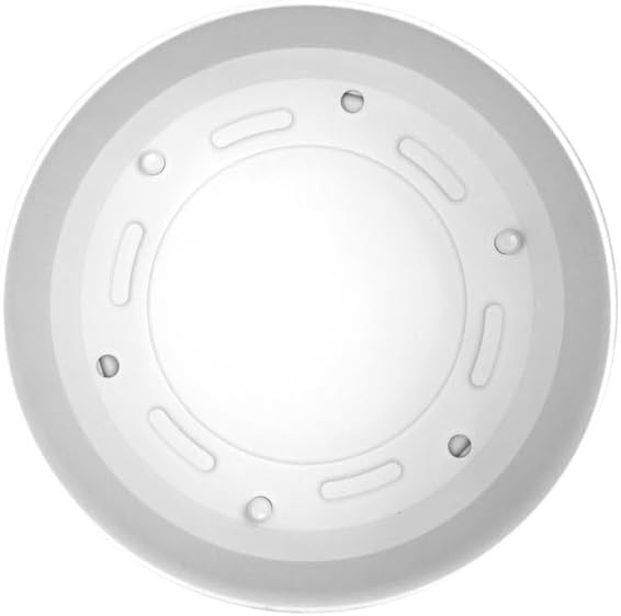 Bloem Mathers 8" White Round Modern Resin Garden Planter Pot with Drainage Holes and Removable Saucer Tray Included
