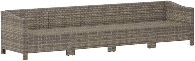 Garden Lounge Set Grey Outdoor Conversation Set Garden Seating Ensemble for Pond Deck