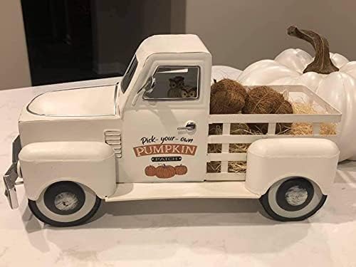 Vintage Metal Truck Planter,Farmhouse Truck Decor,DIY Home Decor & Seasonal Decor,White