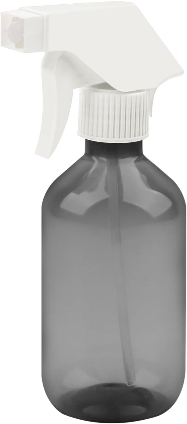 300ml Clear Black Plastic Spray Bottle - Premium Adjustable Nozzle, Ideal for Lawn & Garden, Hair Care, and Cleaning Supplies