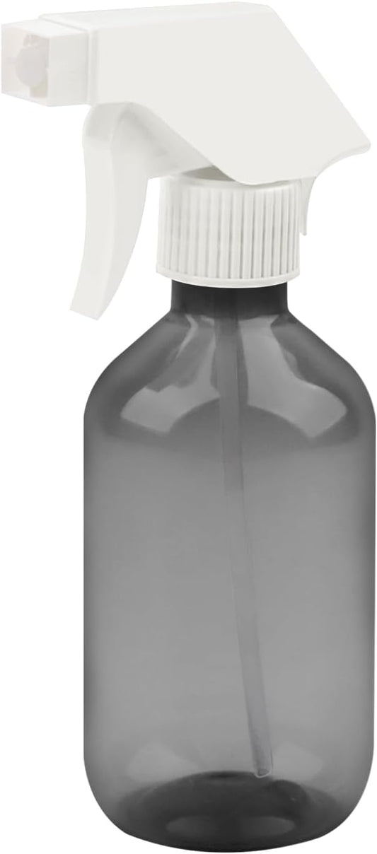 300ml Clear Black Plastic Spray Bottle - Premium Adjustable Nozzle, Ideal for Lawn & Garden, Hair Care, and Cleaning Supplies