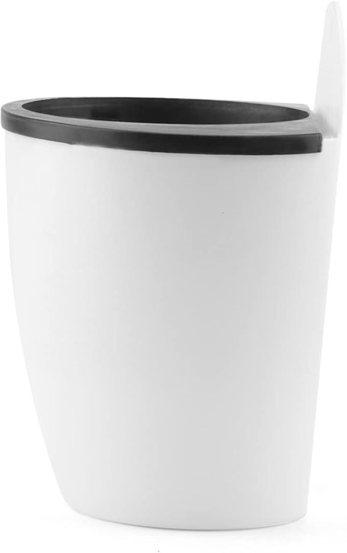 LEXININ 12 Pack 4 Inch Self Watering Hanging Planter, White Plastic Wall Mounted Planter Pots with Cotton Rope and Hook, Vertical Flower Pot for Plant Garden