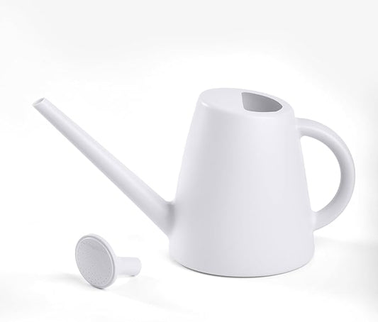 ZXJ Plant Watering Cans for Indoor and Outdoor Home Garden Plants - with Long Spout - White - 1/2 Gallon
