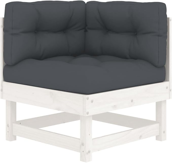 Garden Lounge Set White, Anthracite Outdoor Patio Set Garden Seating Ensemble for Pond Outdoor