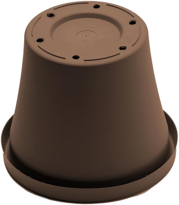 Bloem Terra Pot Planter: 12" - Chocolate Brown - Durable Resin Pot, for Indoor and Outdoor Use, Gardening, 3.5 Gallon Capacity, Saucer Sold Separately