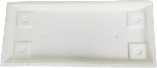 The HC Companies Venetian Rectangular Plant Tray - Lightweight Plastic Plant Saucer - Plant Drip Trays for Drainage - UV Resistant Pot Saucer for Indoor & Outdoor Use (29.5" White, Pack of 1)