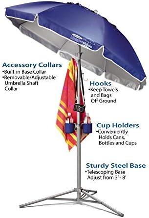 Wondershade Ultimate Portable Sun Shade Umbrella, Lightweight Adjustable Instant Sun Protection - Rainbow