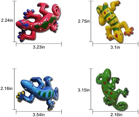 4Pcs Resin Climbing Gecko Flower Pot and Vase Hugger, Planter Edge Accessories, Terrarium Hanger Decorations, Garden Yard Ornaments