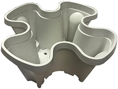 Vertical Gardening Stackable Planter - Build Simple Stacking Gardens or Efficient Commercial Farms - Grow More Strawberries, Herbs, Vegetables & Flowers in Less Space - US Made Pots (Medium, Stone)