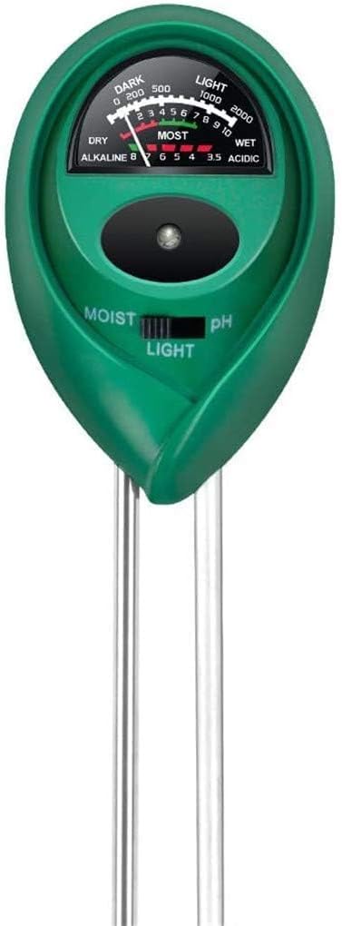 iPower 3-in-1 Soil Moisture/pH/Light Meter, Soil Test kit for Indoor & Outdoor Use, Suitable for House Plants, Garden, Lawn, Farm