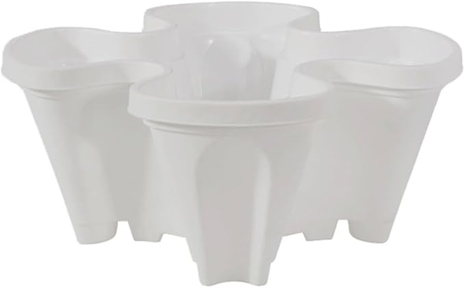 Vertical Planter 3 Tiered,Stackable Planters for Strawberry Herb Flower and Vegetable Stacking Garden Tower Gardening Pots with Removable Wheels and Bottom Indoor Outdoor
