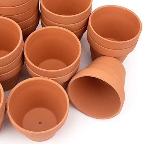 [26 Pack] 4" Planter Nursery Pots Terracotta Pot Clay Ceramic Pottery Cactus Pot Flower Succulent Garden Pots