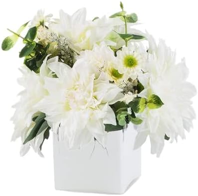 WGV Cube Glass Vase Bulk, Candle Holder, 6"x6"x6", White Elegant Floral Accent Container Planter Terrarium Wedding Ceremony Event Home Decor, 6 Pieces, VCB0006WT