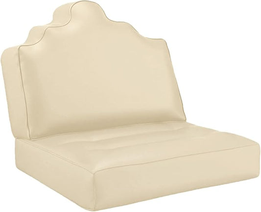 Waterproof Outdoor Chair Cushions 24x24,Filled with High-Support Sponge+ Pearl Cotton,Waterproof & Fade Resistant,with Backrest and Removable Cover,Outdoor Deep Seat Set for Patio Furniture