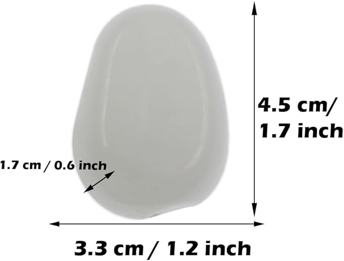 QTTLLI 20Pcs 4.5CM Large Glow Pebbles Glow in The Dark Decorative Stones Rocks for Garden Path Walkway Yard Fish Tank, White