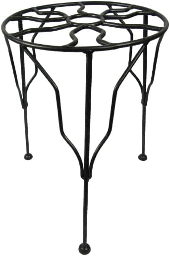 Garden & Home 15 Inch Plant Stand, Steel Black Heavy Duty Indoor Plant Stand, No Assembly Required, Decorative Modern Plant Holder, Home Garden Display Greenery, Side Table for Living Room Bedroom Corner, Powder Coast Finish