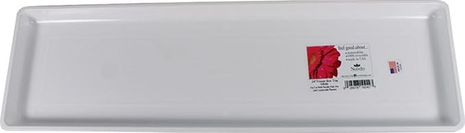 Root & Vessel 10242, White, Countryside Flower Box Tray, Medium (22.25” x 6.5”)