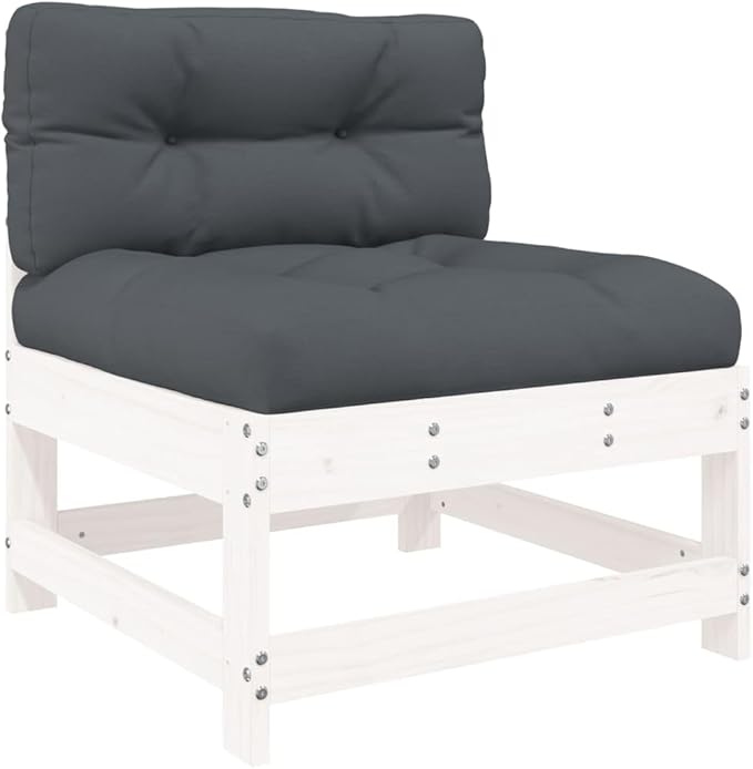 Garden Lounge Set White Garden Seating Ensemble Patio Furniture Set for Pond Backyard