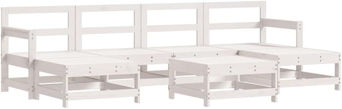 Garden Lounge Set White Garden Seating Ensemble Patio Furniture Set for Pond Backyard