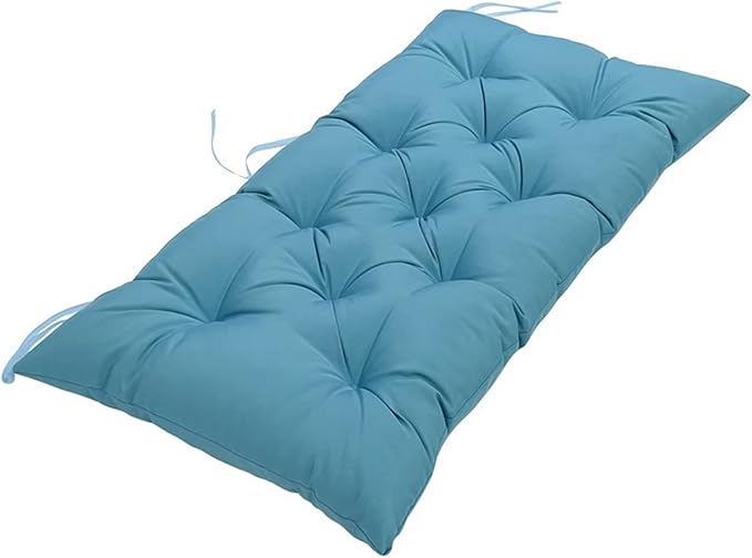 Anti-Slip Bench Cushion,Patio Waterproof Outdoor Couch/Bench Seat Cushion for Swing Chair Indoor Outdoor Garden,Patio Terrace Yard Seat Chair Sofa Seating Pads Blue,47"*20