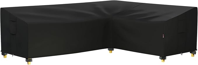 iBirdie Outdoor Patio Furniture Cover fit 130" x 100", 128" x 99", 126" x 98" L-Shaped Sectional Sofa, Waterproof Weatherproof Heavy Duty 600D Garden Cover for Outside L Shape Couch
