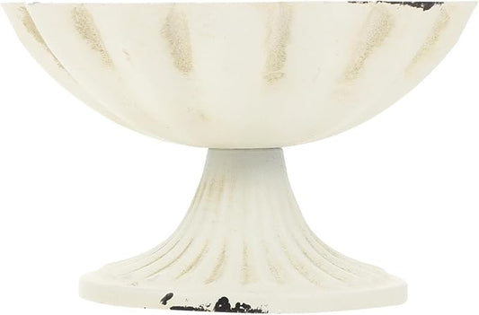Kichvoe Vintage Iron Vase Retro Metal Flower Pot Small Planter 5.11X5.11X3.34 Inches Decorative Centerpiece for Home Tabletop
