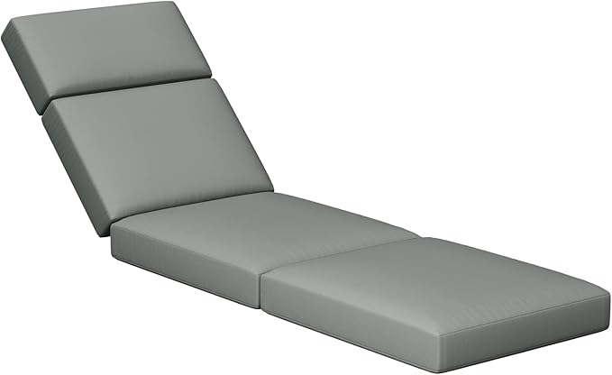 Chaise Lounge Cushions Outdoor, 80 x 26 x 4 Inch Lounge Chair Cushions for Outdoor Furniture - Waterproof Lounge Patio Replacement Cushion, 4In Fade-Resistant ThickPatio Chaise Lounge Cushion