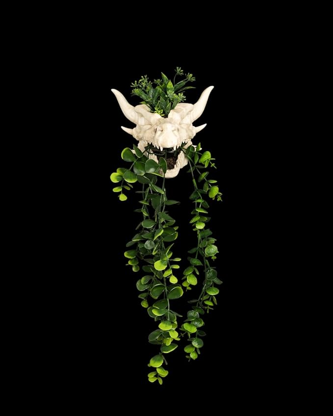 Wall Mounted Dragon Skull Planter | 3D Printed Fantasy Wall Decor | Gothic Dragon Head Plant Holder | Unique Indoor Garden Accent | Mythical Home Decor