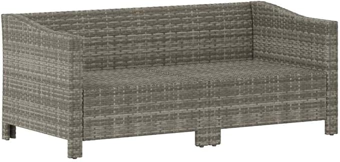 Garden Lounge Set Grey, Dark Grey Poolside Furniture Set Garden Seating Ensemble for Backyard Pond