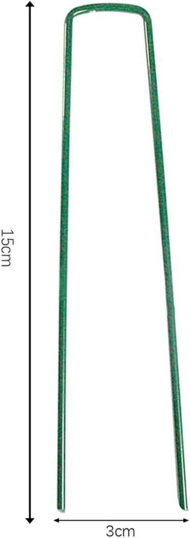 Garden Pegs Pins Ground Stakes Staples Spikes U Shaped Landscape Securing Nail Pin Lawn Fabric Netting Matting 6Inch 20PCS