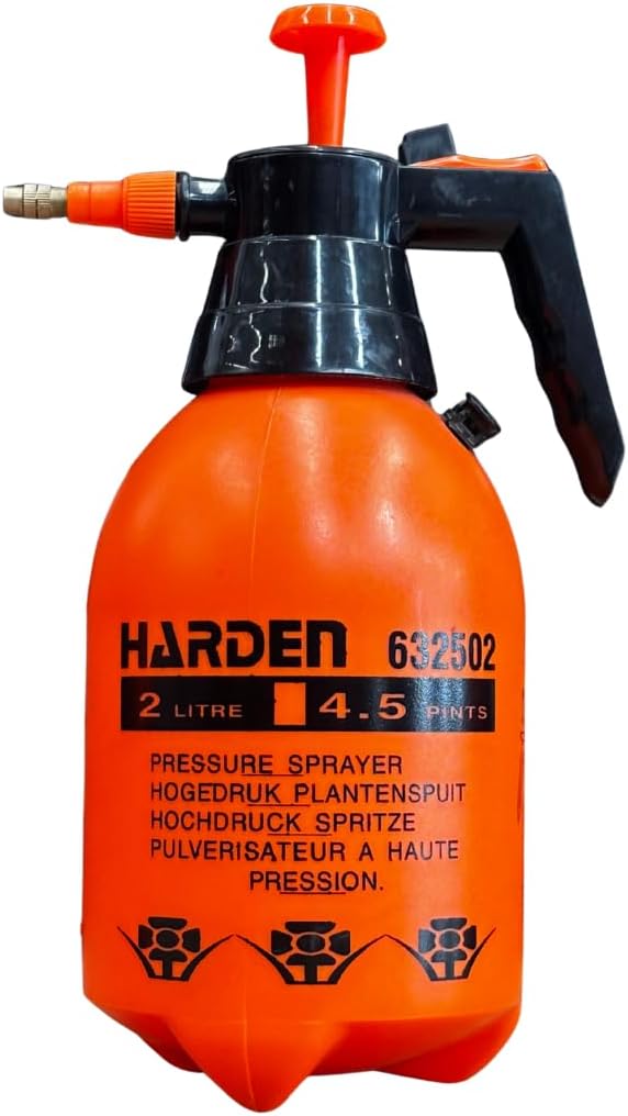 Half Gallon (0.53 Gallon / 68oz) Pump Sprayer, Handheld Garden Sprayer for Plants, Lawn Care & Cleaning, Adjustable Copper Nozzle