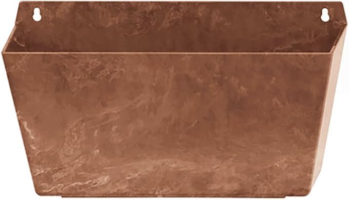 Root & Vessel Self Watering Wall Planters for Indoor or Outdoor Plants, Unique Marbled Wall Pot, Made of Eco-Friendly Blend of Stone and Plastic, Rust, 14.5"