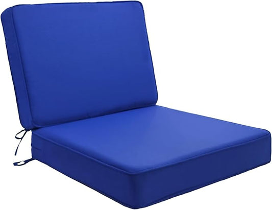 JMGBird Outdoor Chair Cushions Set, Water Resistant Seat Cushions 22 x 22 Inch with Ties, Outdoor Cushions for Patio Furniture
