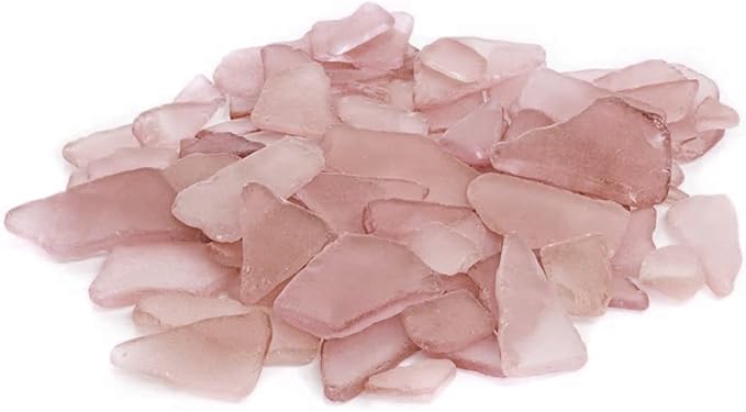 Around 4 Pounds of Decorative Stones Perfect for Aquariums, Vase Fillers, Table Scatter, Scrapbooking and Much More! Beautiful Gems! (Panacea Pink Sea Glass)