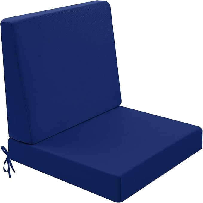Outdoor Cushions for Patio Furniture, Outdoor Seat and Back Cushion, Waterproof Hampton Bay Deep Seat Replacement Couch Cushions for Garden Lawn, 24x24
