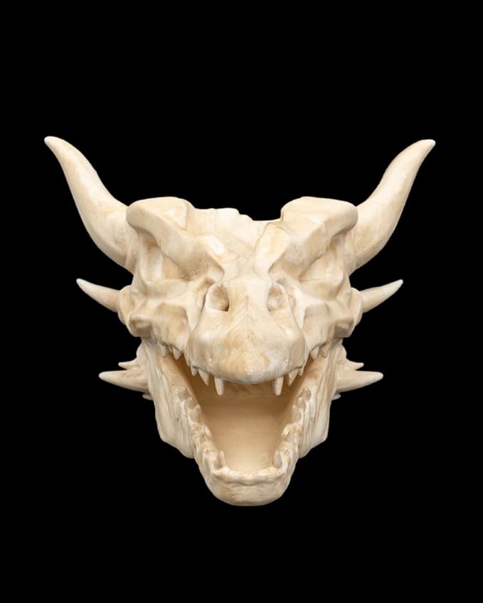Wall Mounted Dragon Skull Planter | 3D Printed Fantasy Wall Decor | Gothic Dragon Head Plant Holder | Unique Indoor Garden Accent | Mythical Home Decor