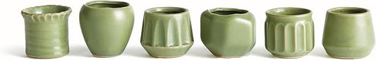 Napa Home & Garden DEZIE MINI POTS Set of 6 Green