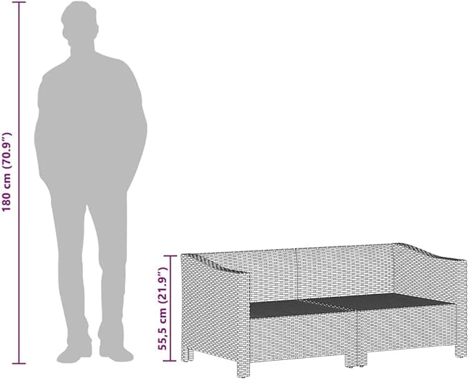 Garden Lounge Set Grey, Dark Grey Outdoor Seating Set Garden Seating Ensemble for Pond Deck