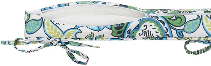 Magpie Fabrics Indoor Outdoor Waterproof Square Chair Cushion, 18" x 18" x 2.5", 2 Pack, Water Resistant Seat Cushions, for Patio Garden Office, Phoenix Blue Green