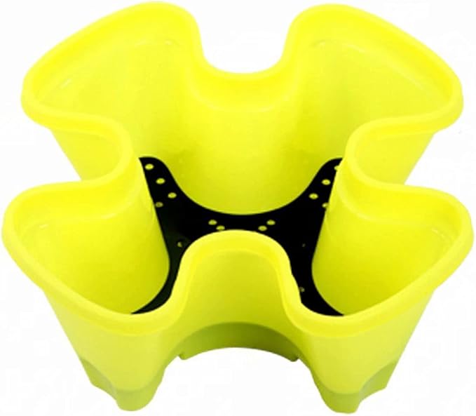 Tier Stackable Strawberry, Stacking Flower Pot Tower Herb, Flower, & Vegetable Planter-Vertical Gardening Indoor/Outdoor Stacking Garden Pots,Yellow