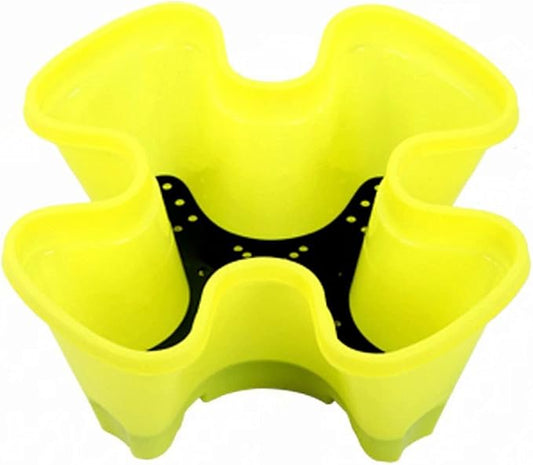 Tier Stackable Strawberry, Stacking Flower Pot Tower Herb, Flower, & Vegetable Planter-Vertical Gardening Indoor/Outdoor Stacking Garden Pots,Yellow