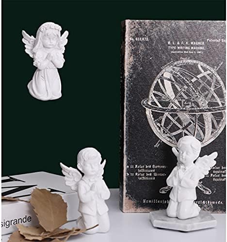 Asng Cherubs Angels Resin Garden Statue Figurine, Adorable Angel Sculpture Memorial Statue, Indoor Outdoor Home Garden Decoration (Boy and Girl)