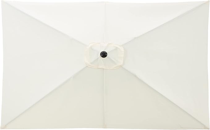 Rectangular Patio Umbrella - 10ft Easy Crank Sun Shade with Push Button Tilt for Outdoor Furniture, Deck, Yard, or Pool by Pure Garden
