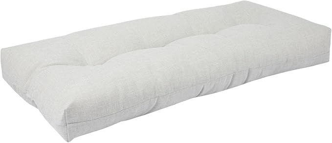 FUNHOME Outdoor Bench Cushion 45 x18 inch with Non-Slip Grips,Water Resistant Porch Swing Cushion,Bench Pillow Pads,Tufted Cushions for Patio Garden Furniture,45" Seat Cushions(Cloud Gray)