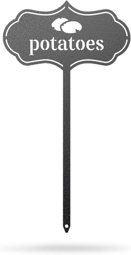 RealSteel - Seed & Plant Markers - Indoor/Outdoor Herb Garden Stakes - Elegant Fruit/Vegetable Seed Labels - Durable Plant Tags for Pots - Classy Design for Farmhouse/Greenhouse (Potatoes)