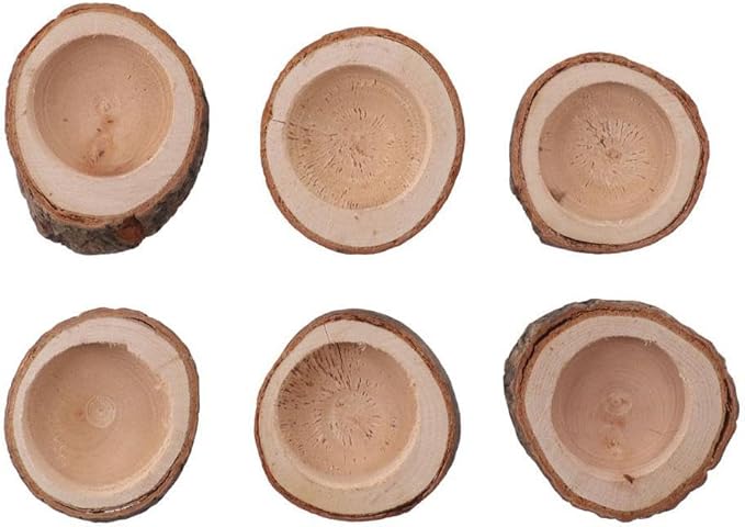 10 Pcs Wooden Tealight Candle Holder Wood Branch Holder Tealight for Party Wedding Xmas Holiday Decoration